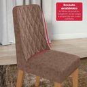 Ver mais imagens de Conjunto Sala de Jantar Mesa Easy Pop 170x90cm Tampo Vidro/mdf com 6 Cadeiras Seat Couro Morano Avel