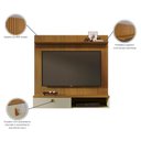 Ver imagem 3 de Painel para TV até 55 Polegadas MDF Iris Cumaru/Opala