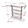 Balcão para exposição 4 niveis em MDF com cabideiro duplo 170x130x50 cm Comac - 2