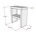 Ver imagem 3 de Aparador 100% MDF Modelo U com Prateleira 60x70x30cm Comac