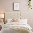 Ver imagem 1 de Cabeceira Cama Box Casal 90 Cm Virgínia Suede Bege