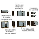 Ver imagem 5 de Armário de Cozinha Completa 300cm Rustic/Cinza Lux da Sabrina Madesa