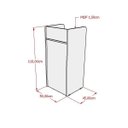 Ver imagem 3 de Balcão Caixa 100% MDF Modelo Curto 50x110x45cm Comac