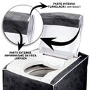 Ver imagem 4 de Capa Maquina de Lavar Roupas 12kg a 16kg Corino Resistente G - Chumbo