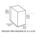 Ver imagem 3 de Capa Maquina de Lavar Roupas 12kg a 16kg Corino Resistente G - Chumbo