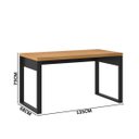 Ver imagem 4 de Mesa para Escritório 1,35m Estilo Industrial F20 Pradel Móveis - Freijó/preto Fosco