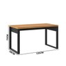 Mesa para Escritório 1,35m Estilo Industrial F20 Pradel Móveis - Freijó/preto Fosco - 4