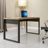 Mesa para Escritório 1,35m Estilo Industrial F20 Pradel Móveis - Freijó/preto Fosco - 1