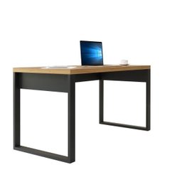 Mesa para Escritório 1,35m Estilo Industrial F20 Pradel Móveis - Freijó/preto Fosco - 3