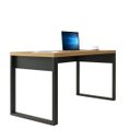 Ver imagem 4 de Mesa para Escritório 1,35m Estilo Industrial F20 Pradel Móveis - Freijó/preto Fosco