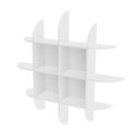 Ver imagem 1 de Prateleira De Parede MDF Modelo Taylor 4 Nichos 123x20x123 cm Comac