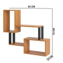 Ver imagem 4 de Nichos Decorativos 81,5cm Estilo Industrial F25 Pradel Móveis - Freijó/preto Fosco