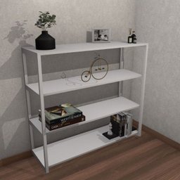 Estante para Escritório Marelli Frame Branca 120x40cm - 2