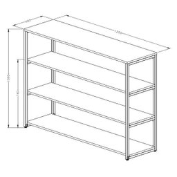 Estante para Escritório Marelli Frame Branca 120x40cm - 3