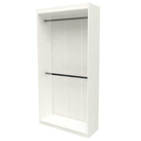 Estante MDF 100% Modelo Light 2 Cabideiros 90x 180x 32cm Comac