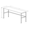 Mesa para Escritório Marelli Frame Carvalho 140x40cm - 3