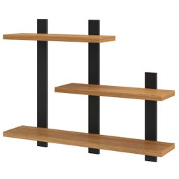 Estante Suspensa Estilo Industrial 89,5cm F35 Pradel Móveis - Freijó/preto Fosco - 2