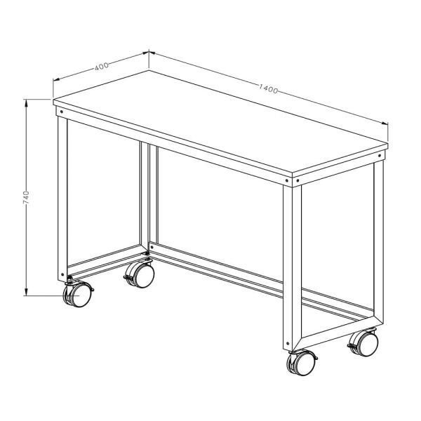 Mesa Marelli Movement 1000x400mm Carvalho Berlim - 3