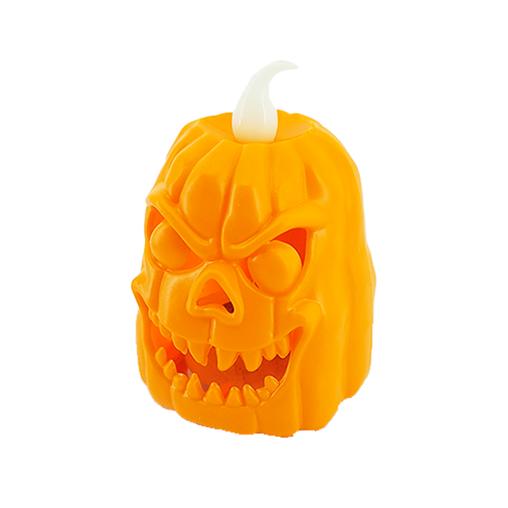 Kit 6 Velas Abobora Temáticas Halloween Eletronicas Led com Pilha 7cm X 5cm - 4