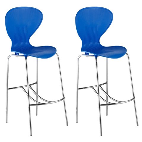 Kit 2 Banquetas Alta com Encosto Flash