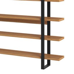 Estante Escritório 5 Prateleiras Preto Freijó Pradel - 3 Estante Escritório 5 Prateleiras Preto Freijó Pradel - 3