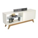 Ver imagem 2 de Rack 1 Porta de Correr 1 Prateleira Vidro Retrô Dalla Costa