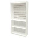 Ver imagem 1 de Estante Em MDF Com Painel Canaletado 2 Prateleiras Modelo Light Mista 90x180x32 cm Comac