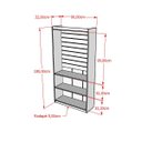 Ver imagem 2 de Estante Em MDF Com Painel Canaletado 2 Prateleiras Modelo Light Mista 90x180x32 cm Comac