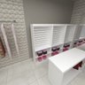Estante Em MDF Com Painel Canaletado 2 Prateleiras Modelo Light Mista 90x180x32 cm Comac - 3