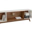 Ver imagem 3 de Rack para TV até 55 Polegadas 2 Portas 1 Prateleira de Vidro 180cm Retrô Dalla Costa