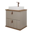 Ver imagem 1 de Gabinete de Banheiro Milano com Cuba 80cm Cappuccino/freijo - Mgm
