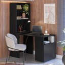 Ver imagem 1 de Mesa Artemis para Quarto 2 Portas com Estante Preto