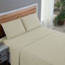 Ver imagem 1 de Kit Roupa de Cama Solteiro Percal 200 Fios 100% Algodão com Elástico e Fronha 3 Peças:palha