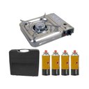 Ver imagem 1 de Fogareiro Camping Inox Cheff Nautika 04 Refil Gas Nautika