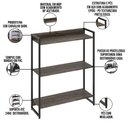 Ver imagem 4 de Kit 2 Estantes Multiuso Industrial 3 Prateleiras Areta 104x80cm C01 Carvalho Dark - Lyam Decor