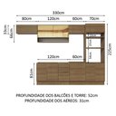 Ver imagem 4 de Armário de Cozinha Completa 330cm Rustic Stella Madesa 06
