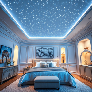 Kit Iluminação Efeito Estrelas Céu Estrelado Fibra Ótica 200