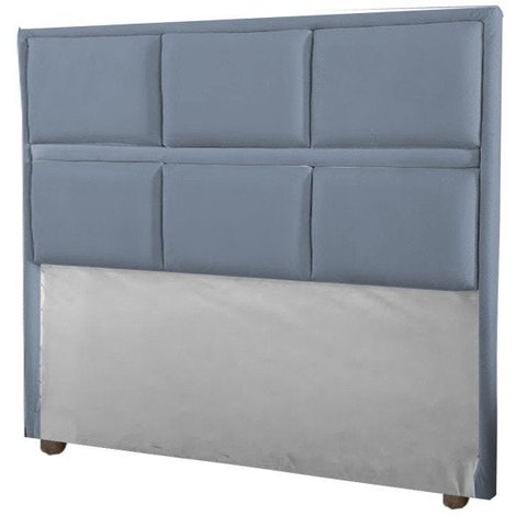 Cabeceira Ana Cama Box Painel Casal 90 Suede Cinza