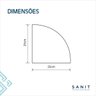 Prateleira De Canto de Vidro 25 cm - Sanit - 5