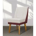 Ver imagem 3 de Kit 4 Cadeira de Jantar Virgínia Composê Veludo Bege Vinho Veludo Vinho Bege