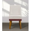 Ver imagem 2 de Kit 4 Cadeira de Jantar Virgínia Composê Veludo Bege Vinho Veludo Vinho Bege