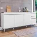 Ver imagem 1 de Balcão de Cozinha para Pia Apex Mdp/bp Branco G96 - Gran Belo