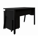 Ver imagem 4 de Mesa Escrivaninha 120cm x 60cm Tampo Chanfrado e Gaveteiro Móvel com 4 Gavetas F5 Office Cor:Preto