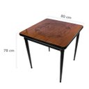 Ver imagem 4 de Mesa de Madeira Quadrada 80x80cm 4 Lugares para Sala de Estar - Beer Happy Hour - Preta