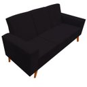 Ver imagem 2 de Sofá 3 Lugares Arezzo Suede Preto