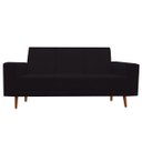 Ver imagem 1 de Sofá 3 Lugares Arezzo Suede Preto