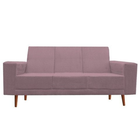 Sofá 3 Lugares Arezzo Suede Rose