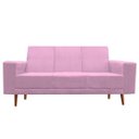 Ver imagem 1 de Sofá 3 Lugares Arezzo Suede Rosa
