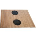 Ver imagem 1 de Kit 2 Bandejas Esteira com Porta Copos Duplo - Cor:carvalho Mel