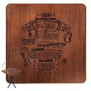 Ver imagem 2 de Mesa Quadrada de Madeira para Cozinha Pequena Gourmet - Família e Amigos - Marrom